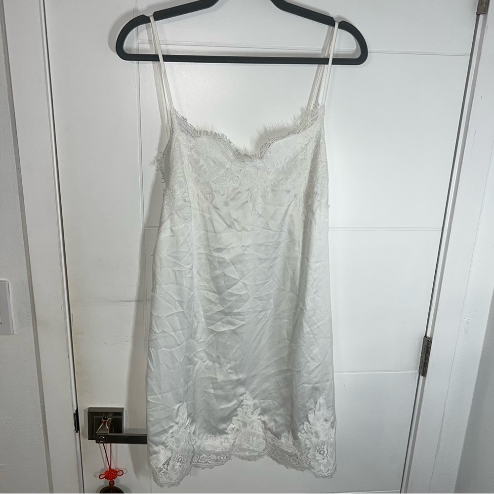 Homebodii Revolve White Lace Chemise Slip Dress Nightgown Size Large